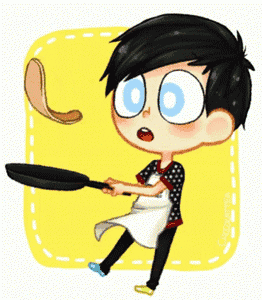 Gif animé Chandeleur crêpe qui tourne